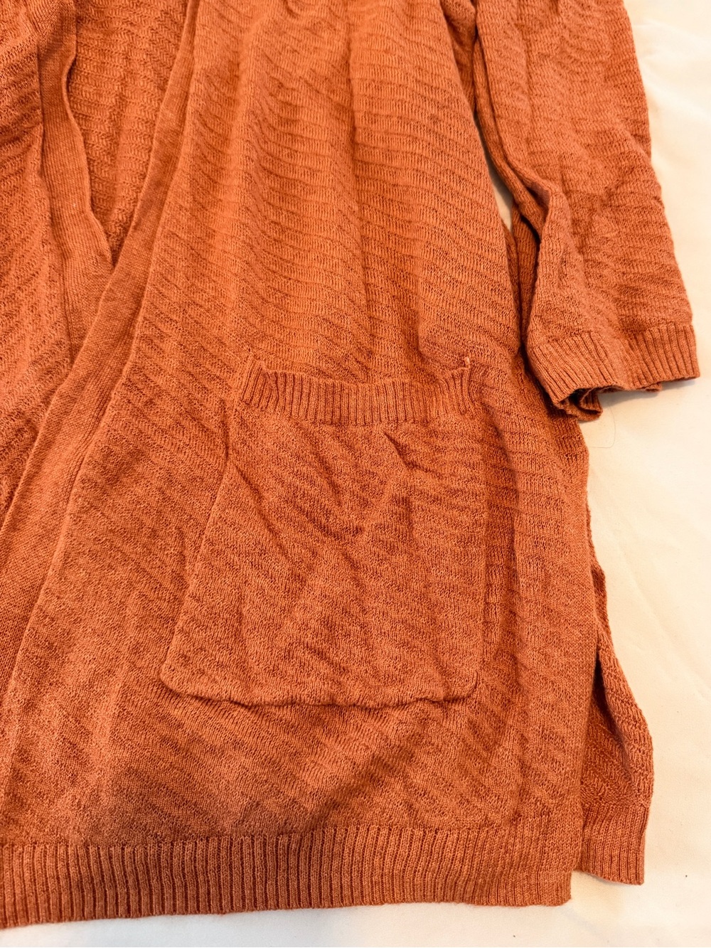 Lightweight Rust Orange Cardigan - Picture 3 of 6